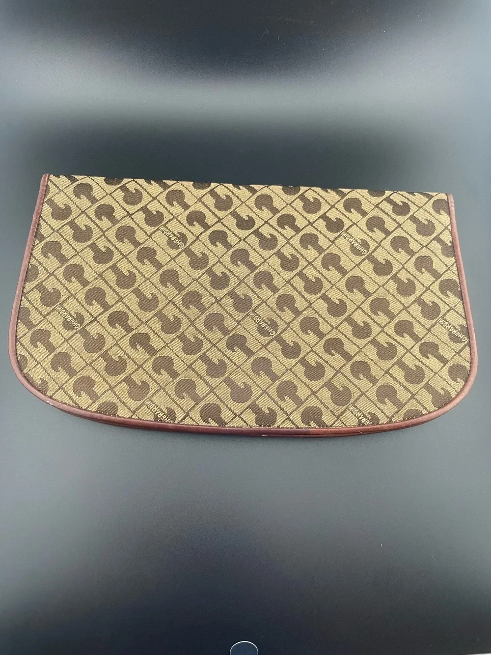 Gherardini Florence – Monogram Canvas and Leather – Archival Clutch – Medium